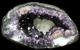 Amethyst Crystal Geode With Calcite - Uruguay #36903-1